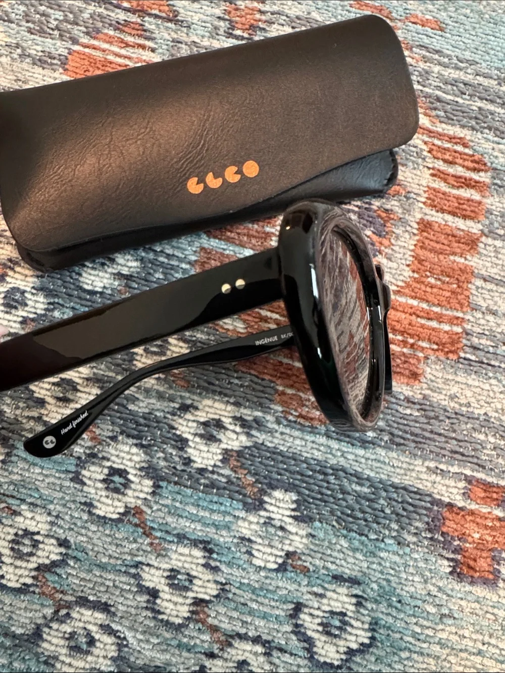 Doen x Garrett Leight Black Cat-Eye Sunglasses